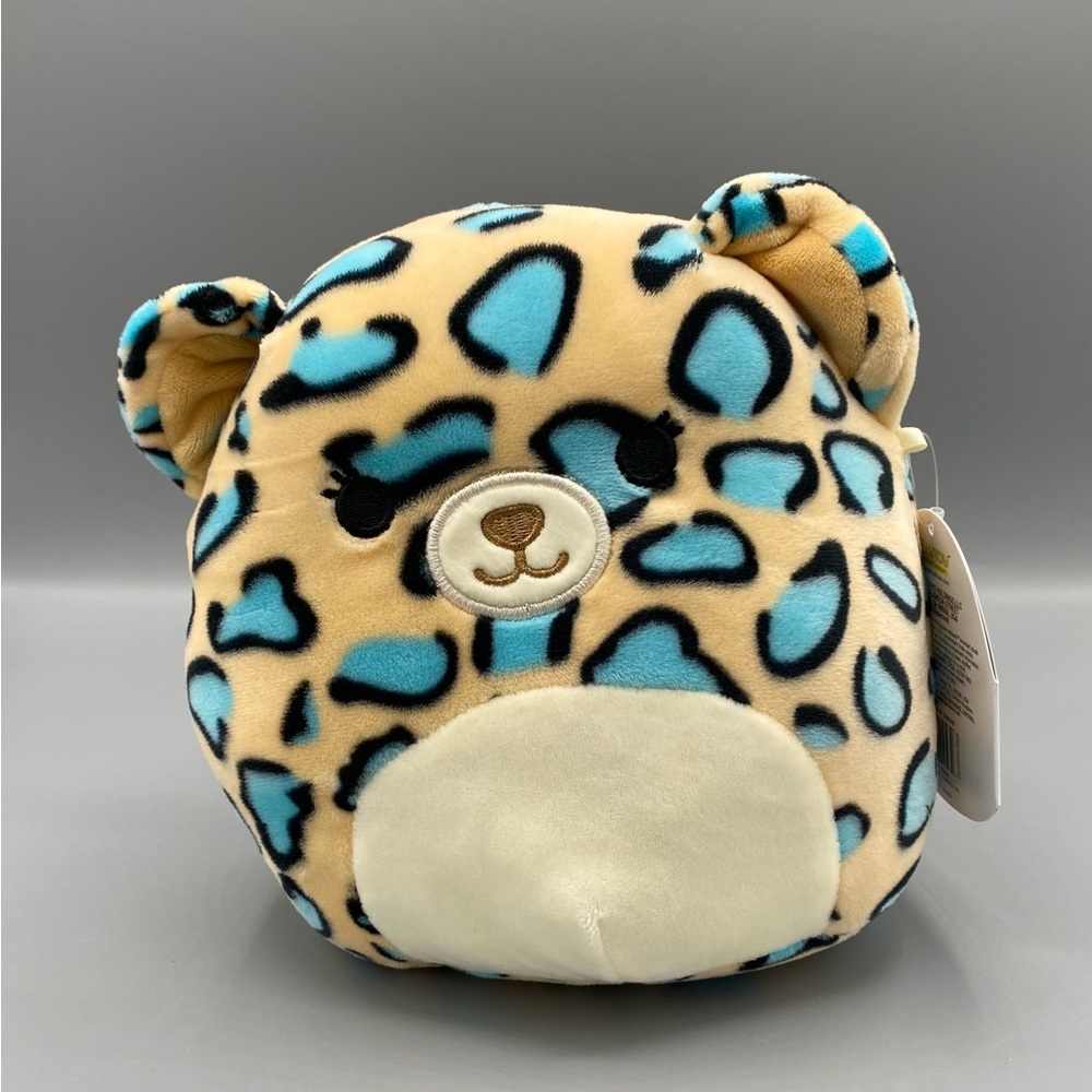 Squishmallows Emanga Leopard Plush Toy 7 Inches Baby Bee Happy Kellytoy